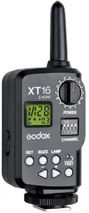 Wireless flash trigger Godox XT-16 2.4GHz radio remote for studio and on-camera use, range up to 100 m