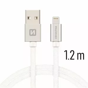 USB Lightning data and charging cable SWISSTEN SW-QU-LIGH-3A-1.2M-SI — 3A, 1.2 m, Lightning connector