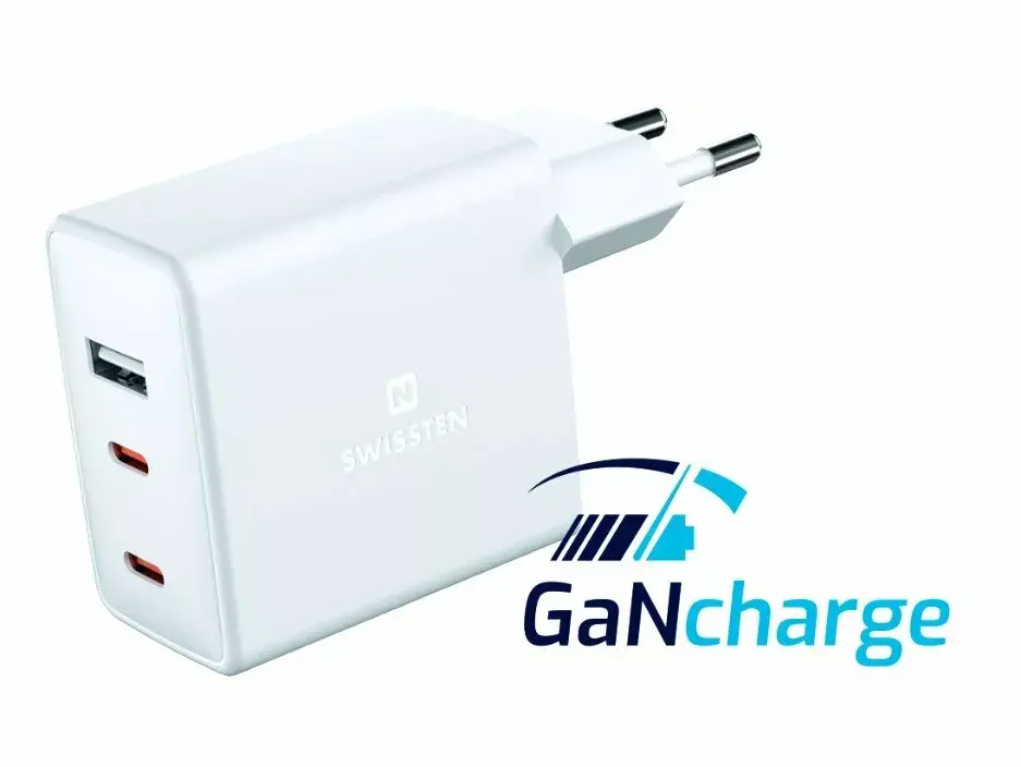 SWISSTEN Travel Charger GaN 70W 2×USB-C Photo 2