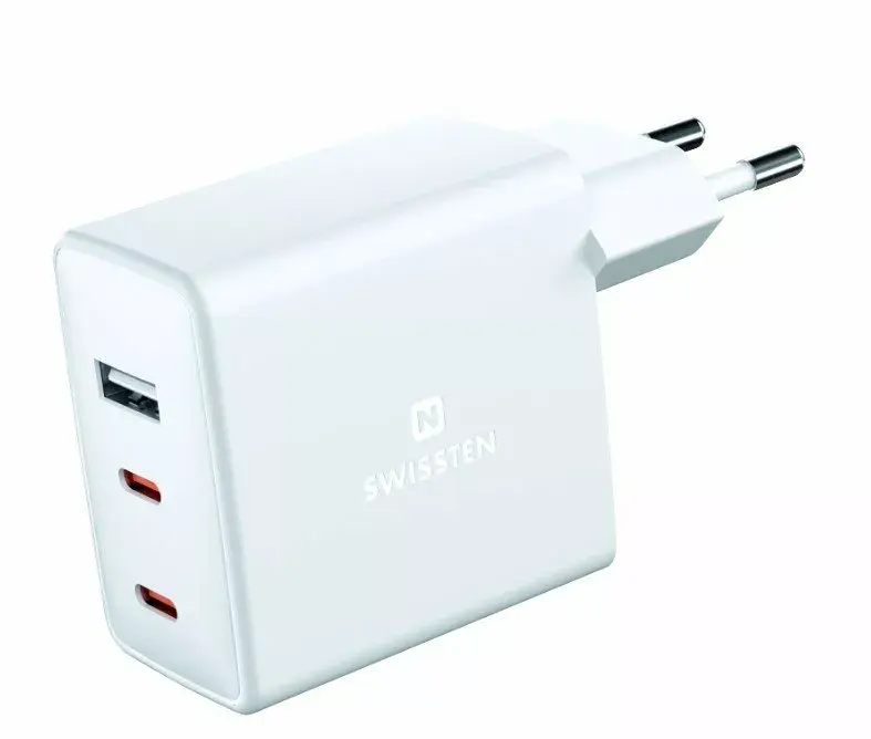 SWISSTEN Travel Charger GaN 70W 2×USB-C Photo 3
