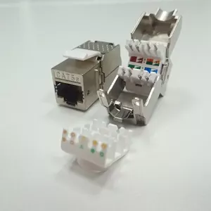 NETRACK Keystone Jack RJ45, model 105-31, single port, UTP/STP compatible