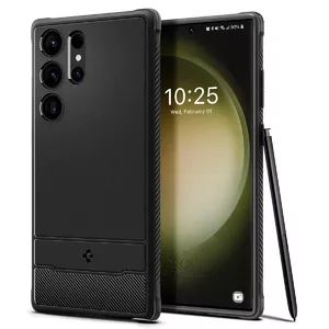 Spigen Rugged Armor mobile phone case Black Galaxy S23 Ultra 6.8 inch