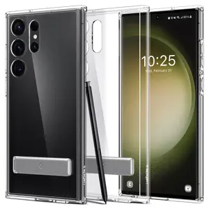 Vāciņš telefonam Spigen ACS05622 Cover priekš Samsung Galaxy S23 Ultra, caurspīdīgs, piemērots 17,3 cm (6,8") ekrānam, ar statīvu