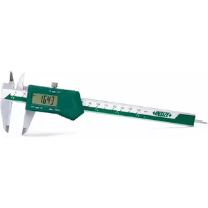 Digital Caliper INSIZE 1108-200W — electronic vernier, 200 mm range, 3V-powered, data output, square jaws, calibration certificate