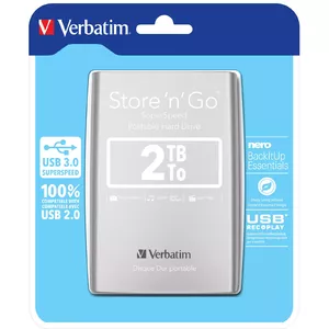 Verbatim Store 'n' Go ārējais cietais disks 2,05 TB Sudrabs