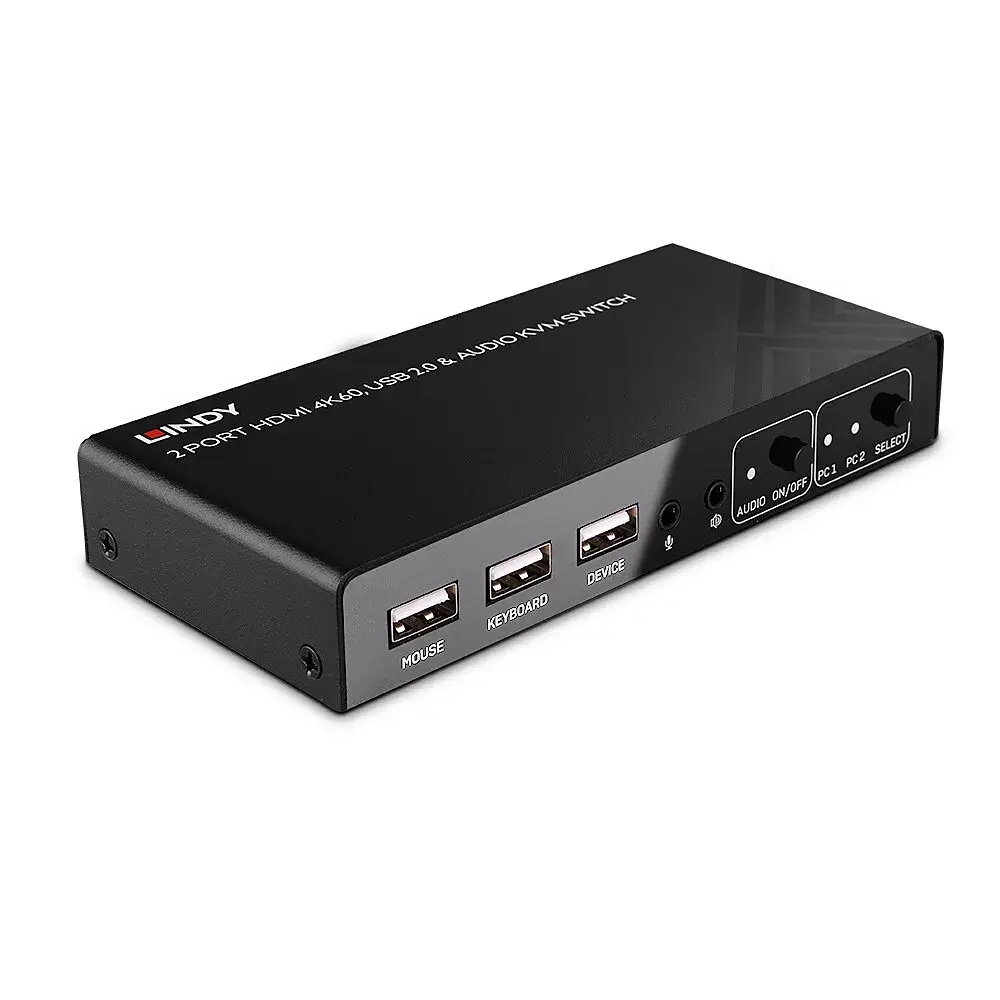 KVM переключатель Lindy 2 Port HDMI 4K60 Photo 2