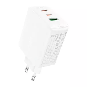 Charger Acefast A41 65W with 2x USB-C and 1x USB-A, white