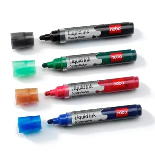 Drywipe Markers NOBO Liquid Ink 4-pack Photo 3