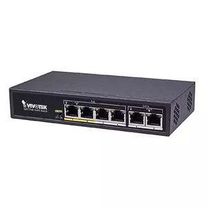 VIVOTEK AW-FET-060C-065 network switch Fast Ethernet (10/100) Power over Ethernet (PoE) Black