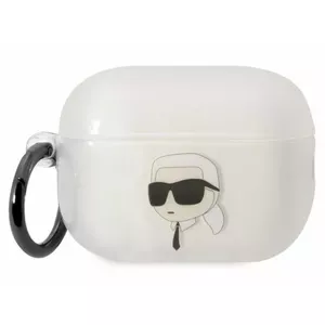 AirPods Pro 2 vāciņš Karl Lagerfeld KLAP2HNIKTCT caurspīdīgs aizsargvāciņš priekš uzlādes korpusa