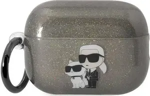 Защитный чехол для AirPods Pro 2 Karl Lagerfeld KLAP2HNKCTGK — черный с блеском