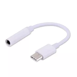 Savio AK-35 mobile phone cable White 0.12 m USB C 3.5mm