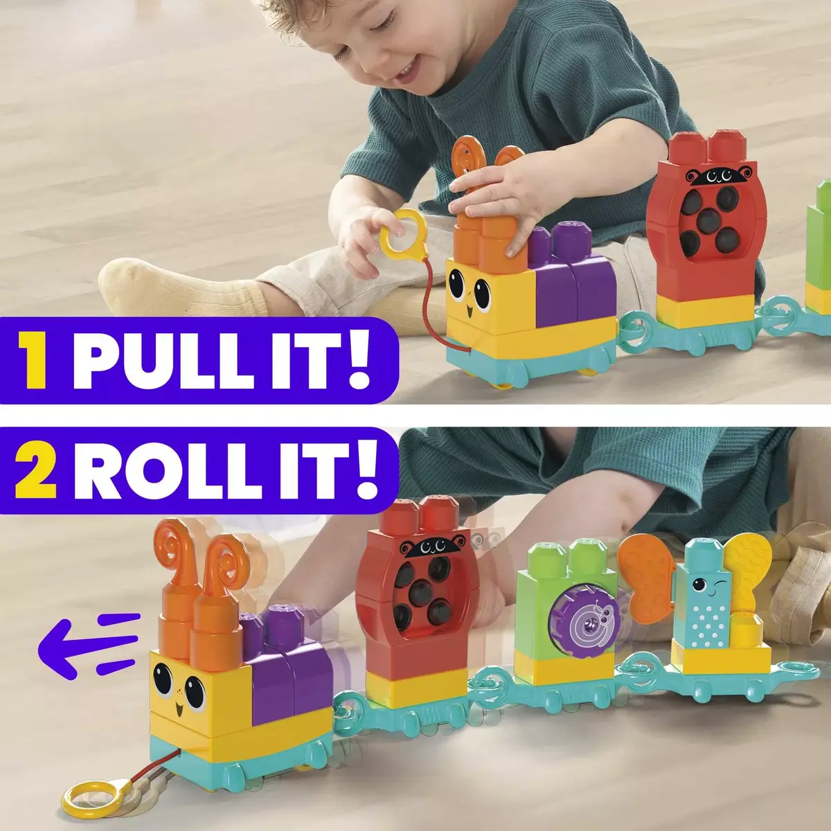 MEGA BLOKS Move 'n Groove Caterpillar — 30 pcs building set Photo 6