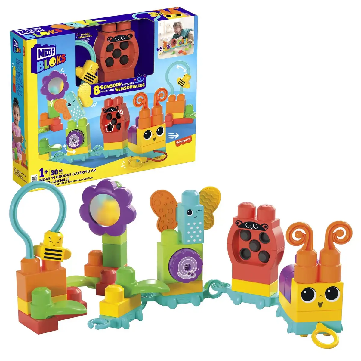 MEGA BLOKS Move 'n Groove Caterpillar — 30 pcs building set Photo 8