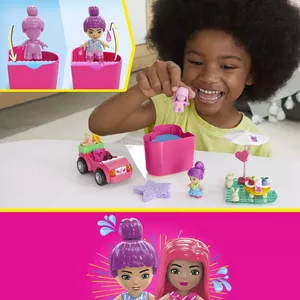 Building set MATTEL MEGA Barbie Color Reveal Convertible Road Trip, 66 pieces, for ages 4+