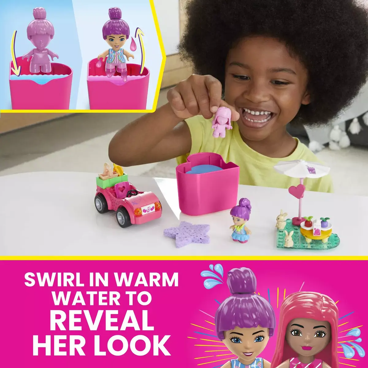 MATTEL MEGA Barbie Color Reveal Convertible Road Trip, 66 gab. Photo 4