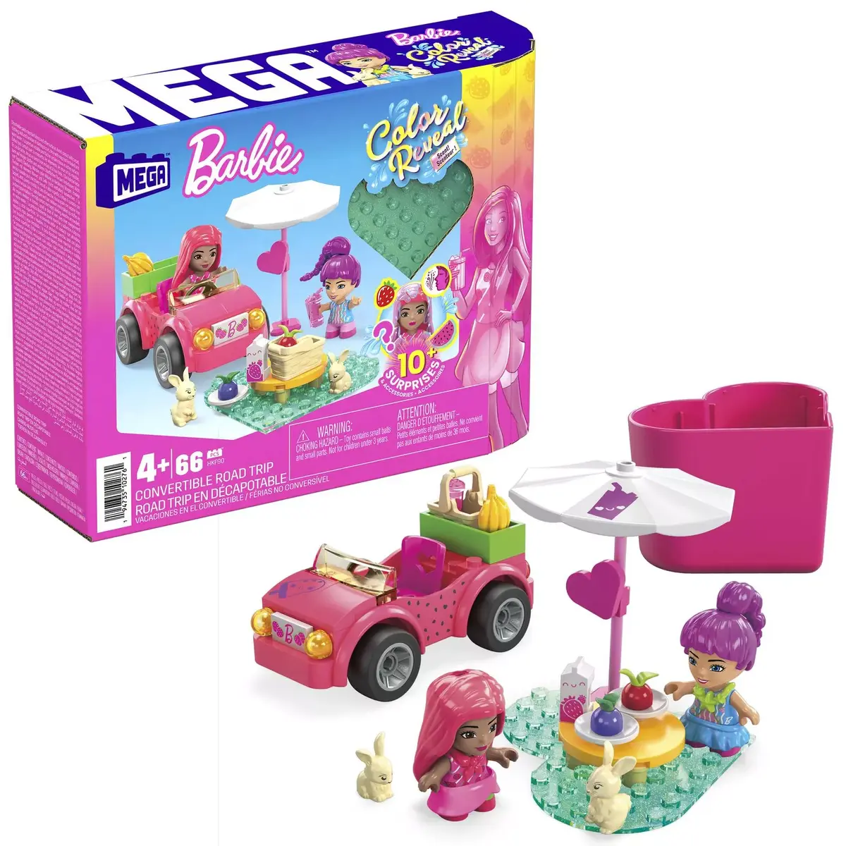 MATTEL MEGA Barbie Color Reveal Convertible Road Trip, 66 gab. Photo 8