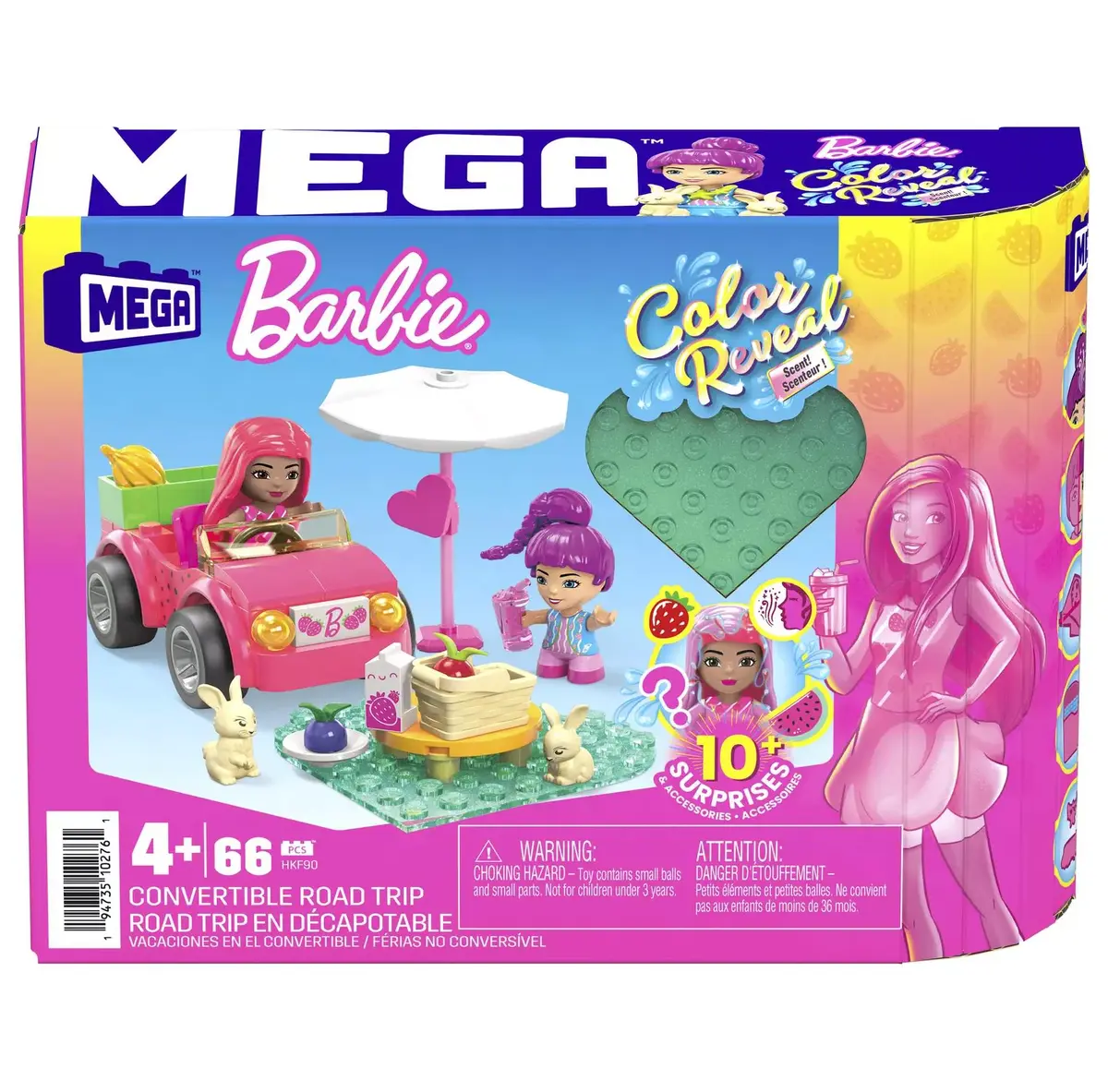 MATTEL MEGA Barbie Color Reveal Convertible Road Trip, 66 gab. Photo 10