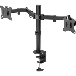 Goobay Dual Monitor Mount Flex Black Clamp 8 kg Capacity 17-32 inches