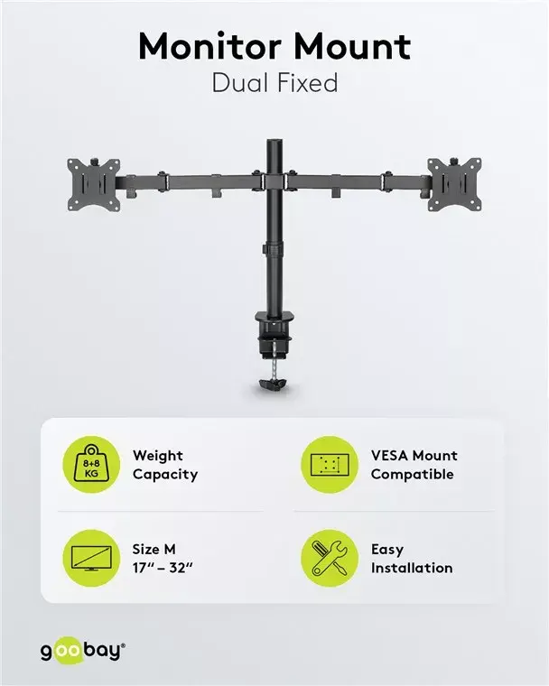 Goobay Dual Monitor Mount Flex Photo 2