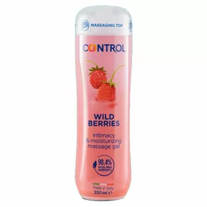 Masāžas želeja CONTROL LUBES CONTROL 3 in 1 Wild Berries, 200 ml — ūdens bāzes masāžas un intīmā želeja