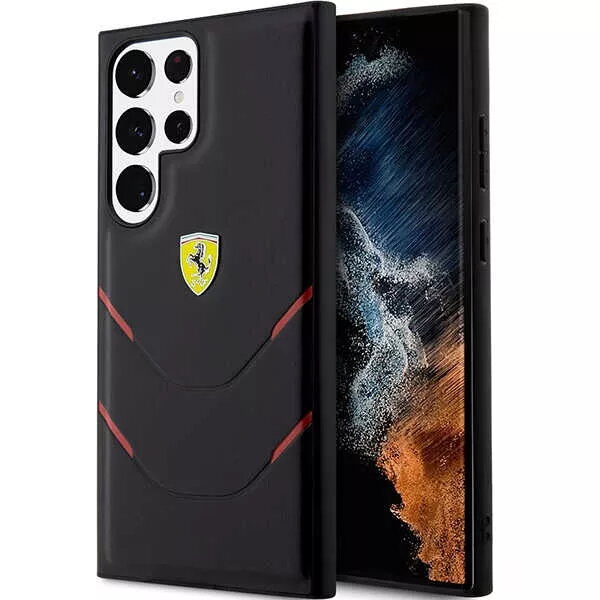 Telefona maciņš Ferrari FEHCS23LPBAK priekš S23