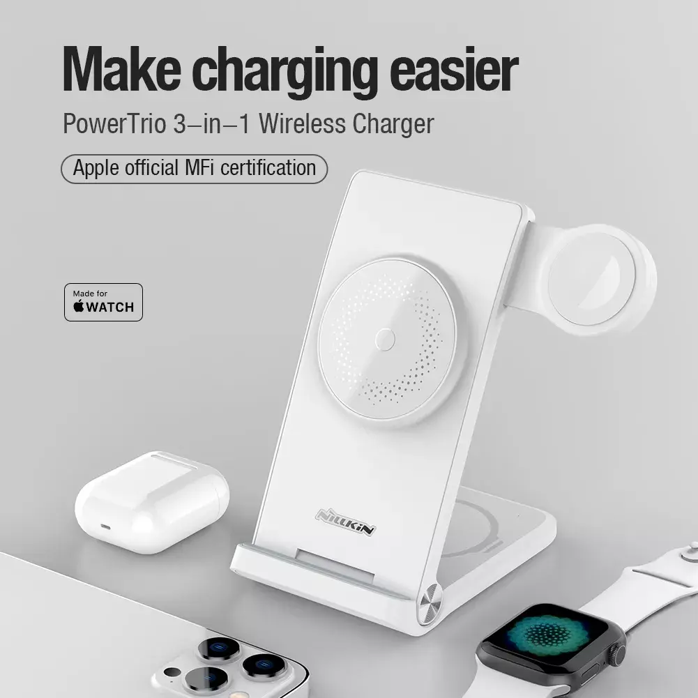 Nillkin PowerTrio 3in1 MagSafe bezvadu lādētājs Photo 2