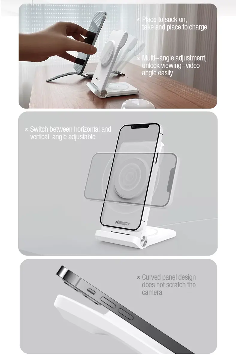 Nillkin PowerTrio 3in1 MagSafe bezvadu lādētājs Photo 4