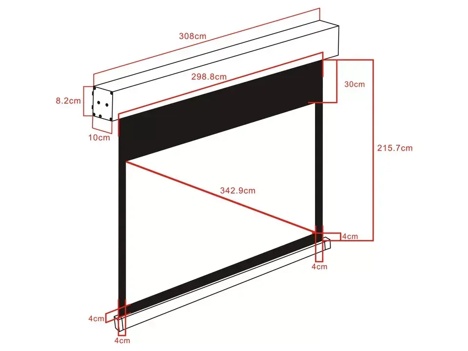 MULTIBRACKETS M motorized projection screen 16:10 135" Photo 5