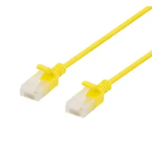Сетевой кабель Deltaco UUTP-1003 RJ-45 Cat6a 0.3м Желтый