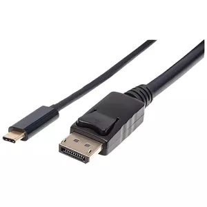 Кабель USB-C на DisplayPort Manhattan CDP2DP2MBD 4K 2м Мужской на Мужской Черный