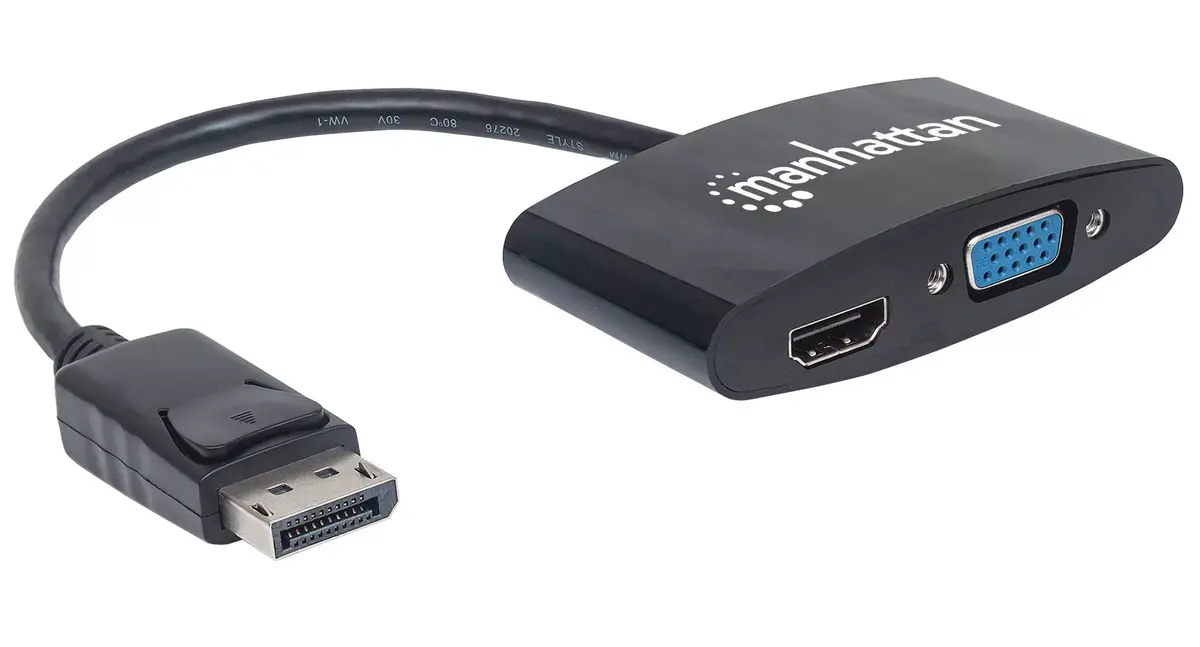 MANHATTAN DisplayPort 1.2 to HDMI/VGA Adapter 152587 Photo 2