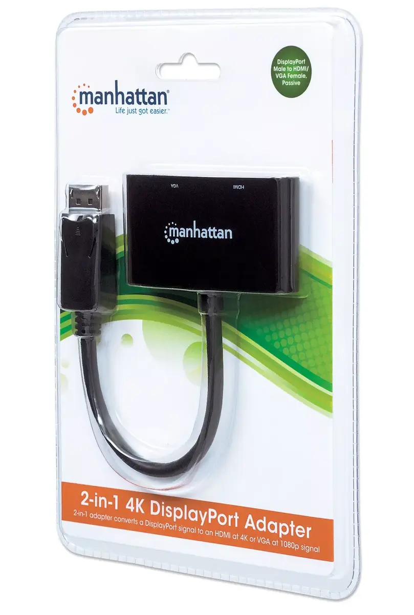 MANHATTAN DisplayPort 1.2 to HDMI/VGA Adapter 152587 Photo 5