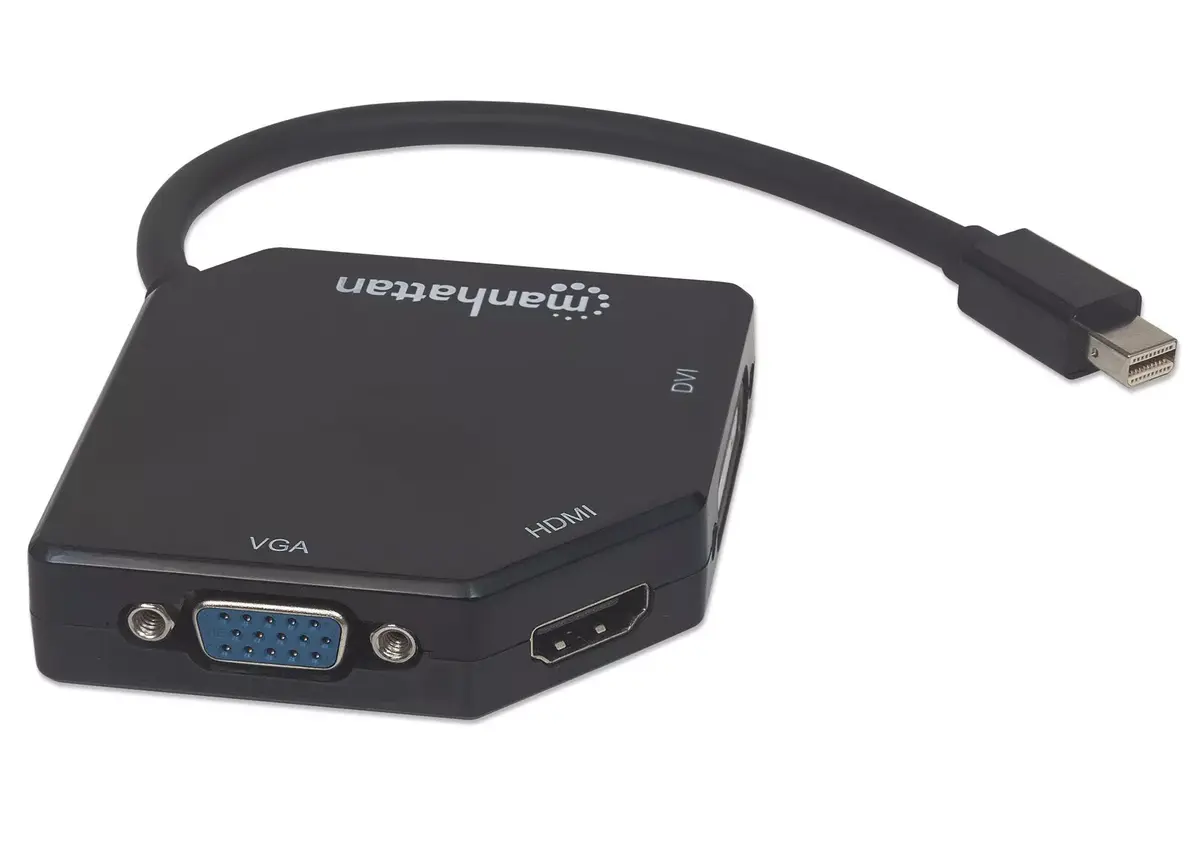 MANHATTAN Mini DisplayPort 1.2 кабель‑адаптер 3‑в‑1 25 см Photo 2