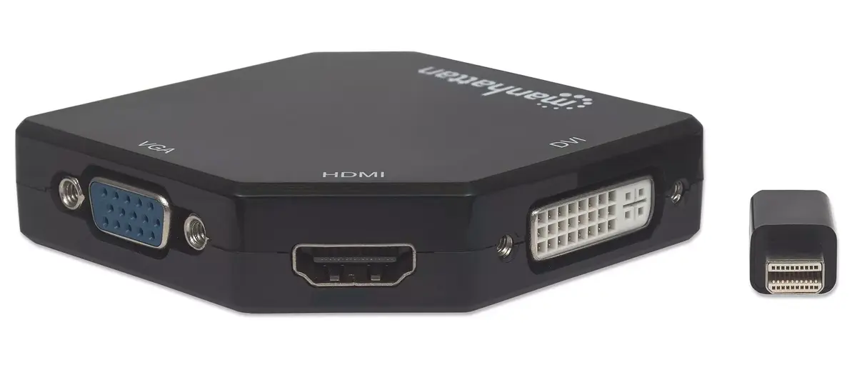 MANHATTAN Mini DisplayPort 1.2 кабель‑адаптер 3‑в‑1 25 см Photo 3
