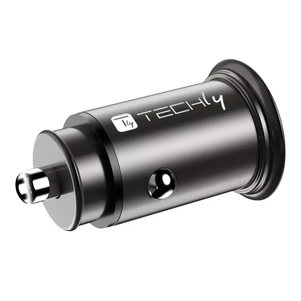 Auto lādētājs Techly Mini USB-A USB-C Quick Charge 3.0 Photo 4