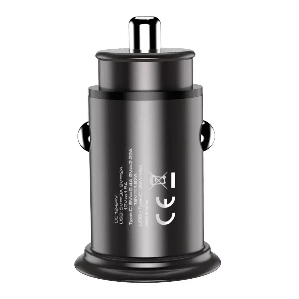 Auto lādētājs Techly Mini USB-A USB-C Quick Charge 3.0 Photo 6