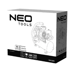 Air compressor NEO tools 12K020 — portable single-unit compressor, 1 pc