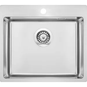 Kitchen sink deante Olfato 1-bowl silver ZPO 010B, single-bowl stainless look