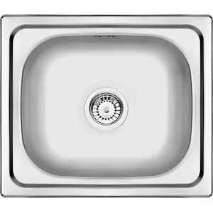 1-bowl stainless steel sink Deante ZEN_0103 — single bowl kitchen sink, durable stainless finish