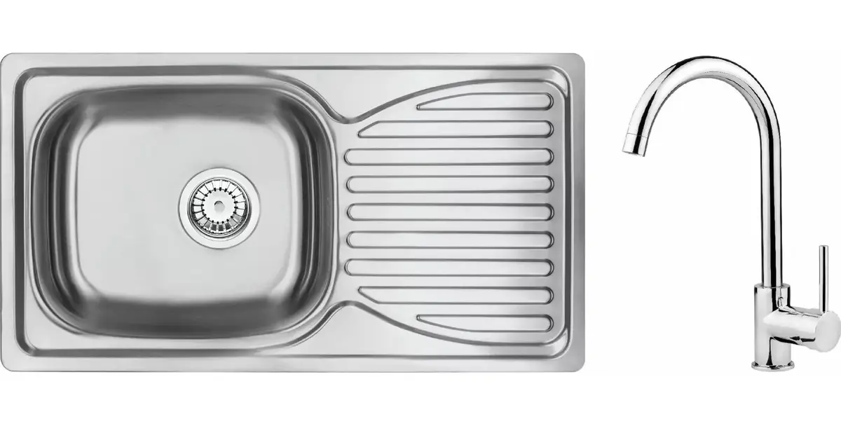 Steel kitchen sink deante ZENB0113 1-bowl Photo 1
