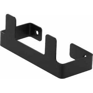 Wall-mounted double hook Deante ADM_N121, black finish, 2-hook coat/robe holder
