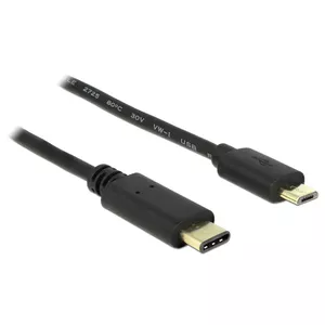 USB kabelis DeLOCK 2m USB2.0-C USB2.0 Micro-B melns