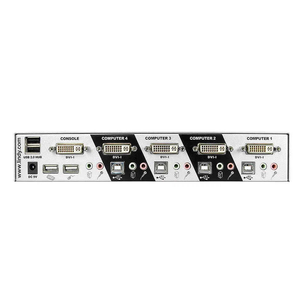 KVM slēdzis Lindy 4 Port DVI-I Single Link Pro Photo 2