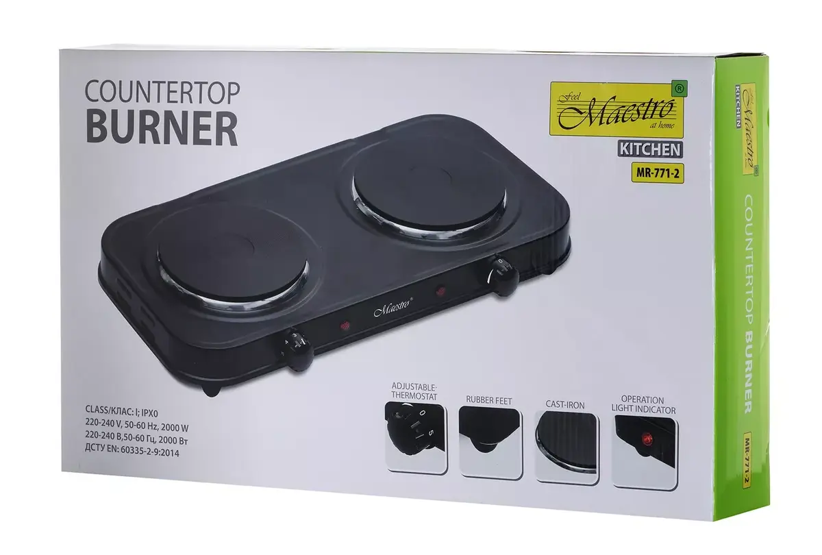 Electric Two-Burner Cooktop Maestro MR-771-2 Photo 5