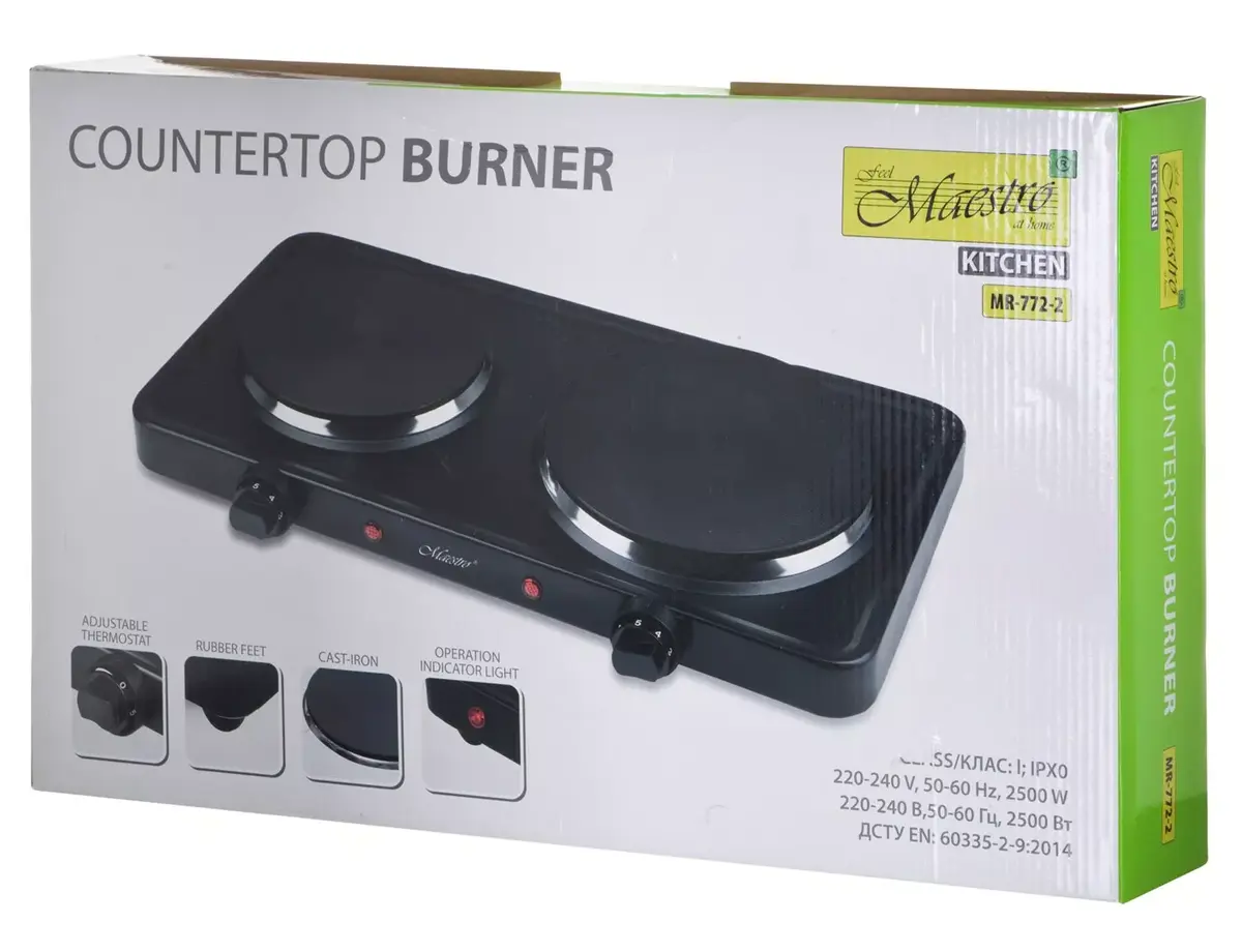 Electric Two-Burner Cooker Maestro MR-772-2 Photo 7