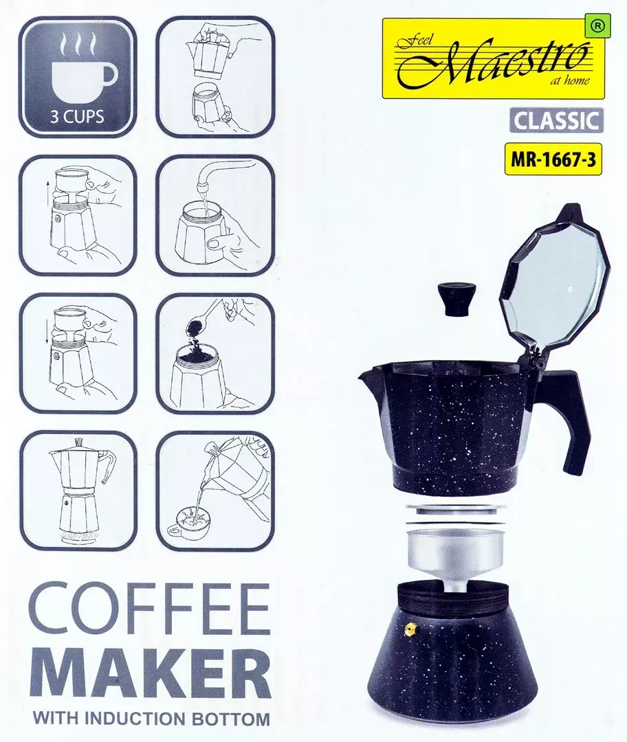 Stovetop Espresso Maker Maestro MR-1667-3 Photo 7