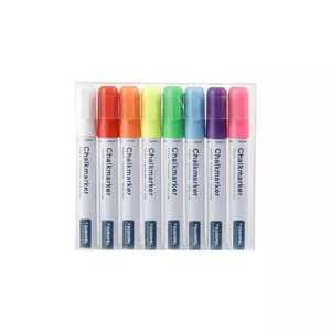 Chalk marker Europel 1-6mm assorted colours PVC box 8 pcs