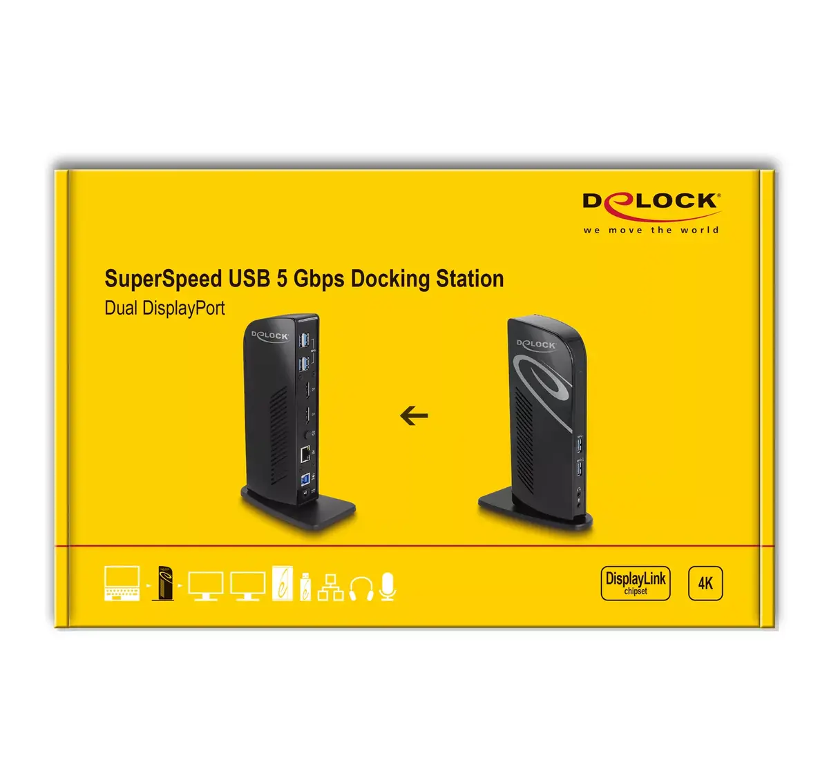 DeLOCK USB Docking Station Dual DisplayPort 4K Photo 6