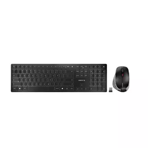 Bezvadu tastatūra un pele CHERRY DW 9500 SLIM AZERTY Melna Pelēka